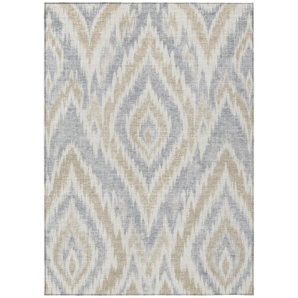 Chantille Machine Washable Indoor/Outdoor Abstract ACN3071 Ivory 3 ft. x 5 ft. Area Rug