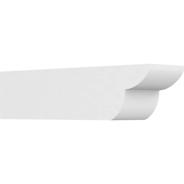 Ekena Millwork 6 in. x 6 in. x 24 in. Standard Crestline Architectural Grade PVC Rafter Tail Brace