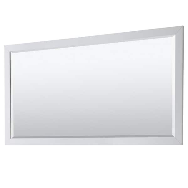 Daria 70 in. W x 36 in. H Rectangular Framed Wall Bathroom Vanity Mirror in White