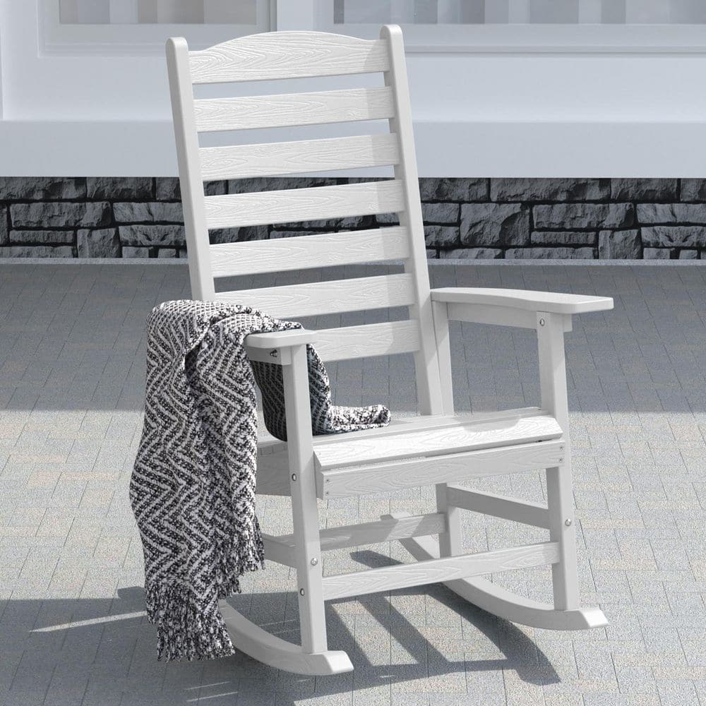 Mximu White All Weather Resistant HIPS Plastic Patio Outdoor
