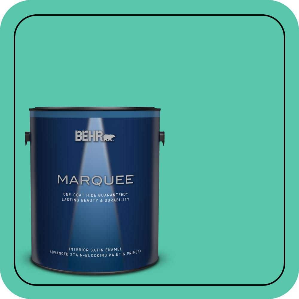 1 gal. #480B-4 Shoreline Green Satin Enamel Interior Paint & Primer product image for price tracking