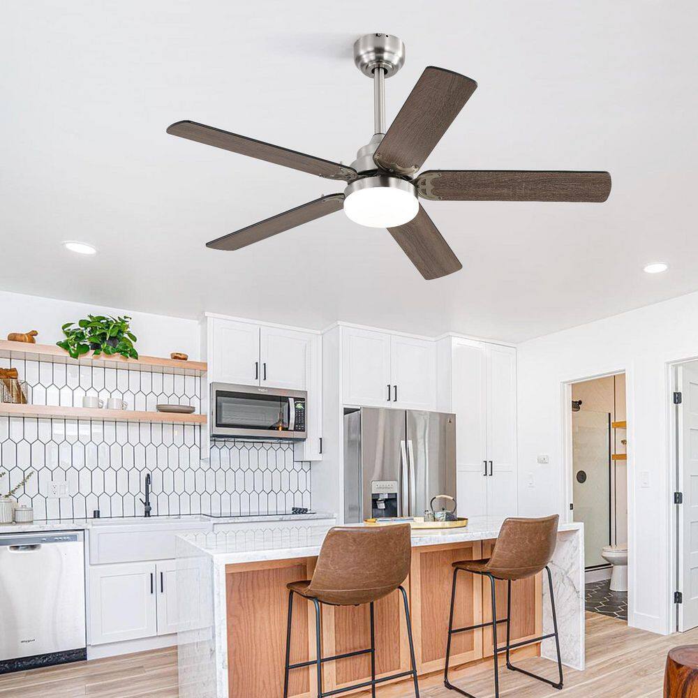 42 in. Indoor Nickel Downrod Mount Standard Ceiling Fan with Dual Finish Blades, Memory Function, Dimmable and Remote price history on PriceWatchPro