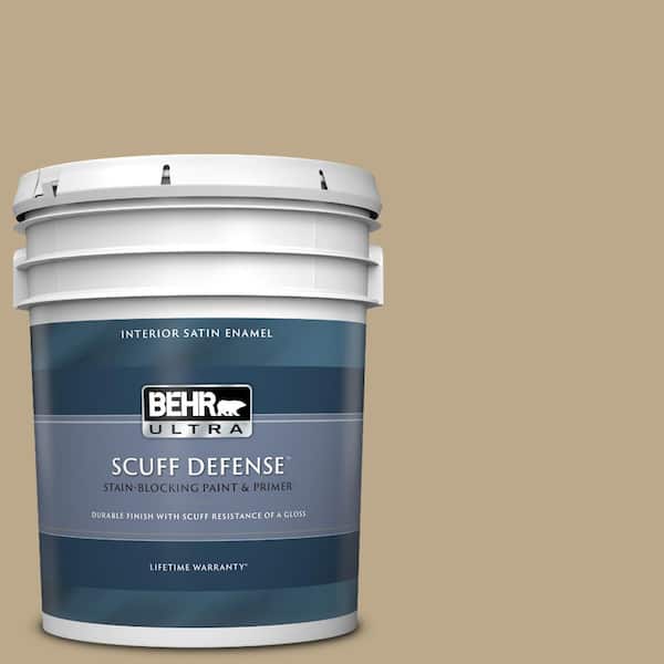 BEHR ULTRA 5 gal. Home Decorators Collection #HDC-NT-16 Natural Chamois Extra Durable Satin Enamel Interior Paint & Primer