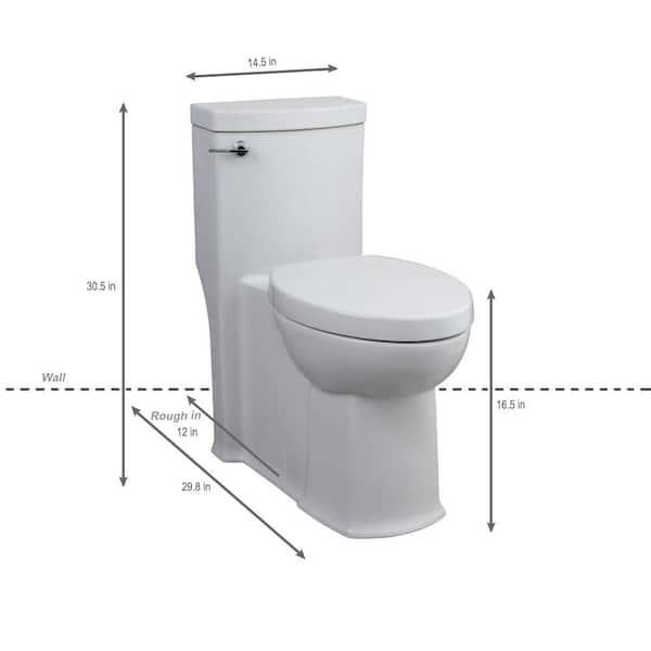 Boulevard Tall Height 1-Piece 1.28 GPF Single Flush Elongated Toilet in Linen, Seat Included