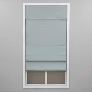 Sea Mist Cordless Room Darkening Poly/Cotton Classic Roman Shade 31 in. W x 64 in. L