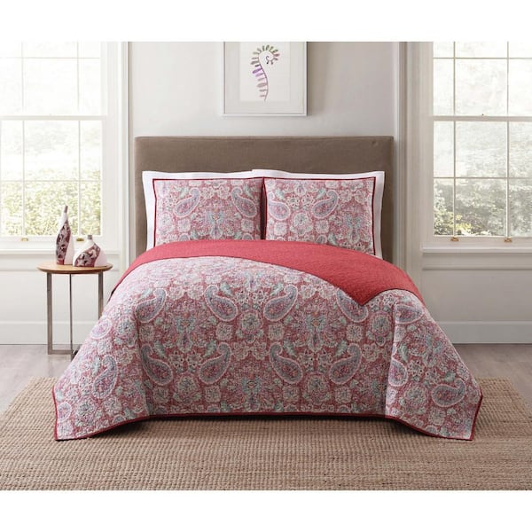Style 212 Manchester Red King Quilt Set