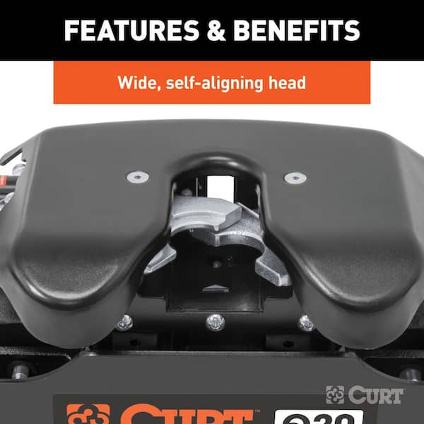 CURT Q20 5th Wheel Hitch with Ford Puck System Roller
