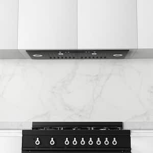 28 in. 900 CFM Ducted Insert with LED 4 Speed Gesture Sensing and Touch Control Panel Range Hood in Stainless Steel