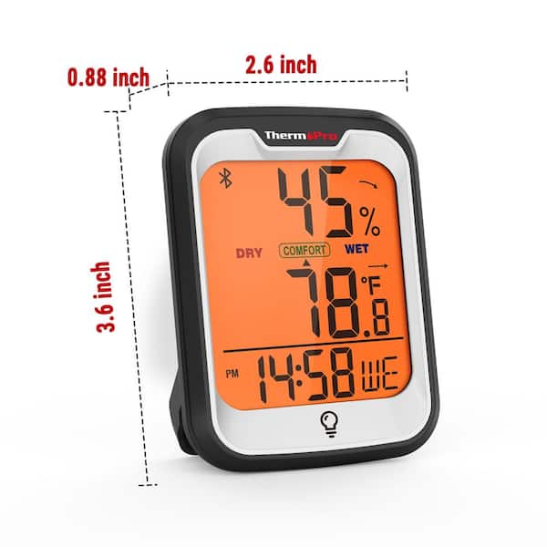 Bluetooth Room Hygrometer Thermometer for iOS and Android Temperature  Monitoring