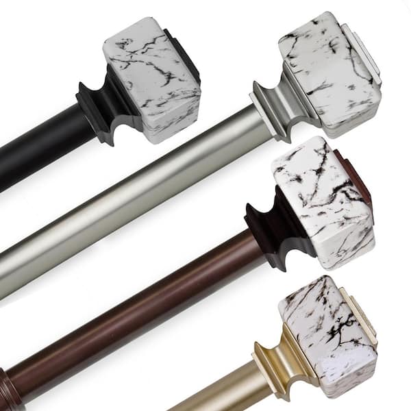 EMOH 1 Inch Dia 160-240" Adjustable Decho Single Curtain Rod in Bronze