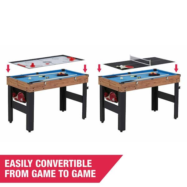 Sunnydaze Decor Freestanding MDF 10-Game Table with Billiards, Foosball,  Hockey, and More in the Multi-Game Tables department at