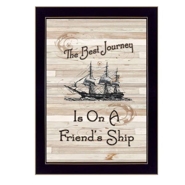 HomeRoots Charlie Friendship Journey 1-Piece Framed Wall Art 14 in. x 10 in.
