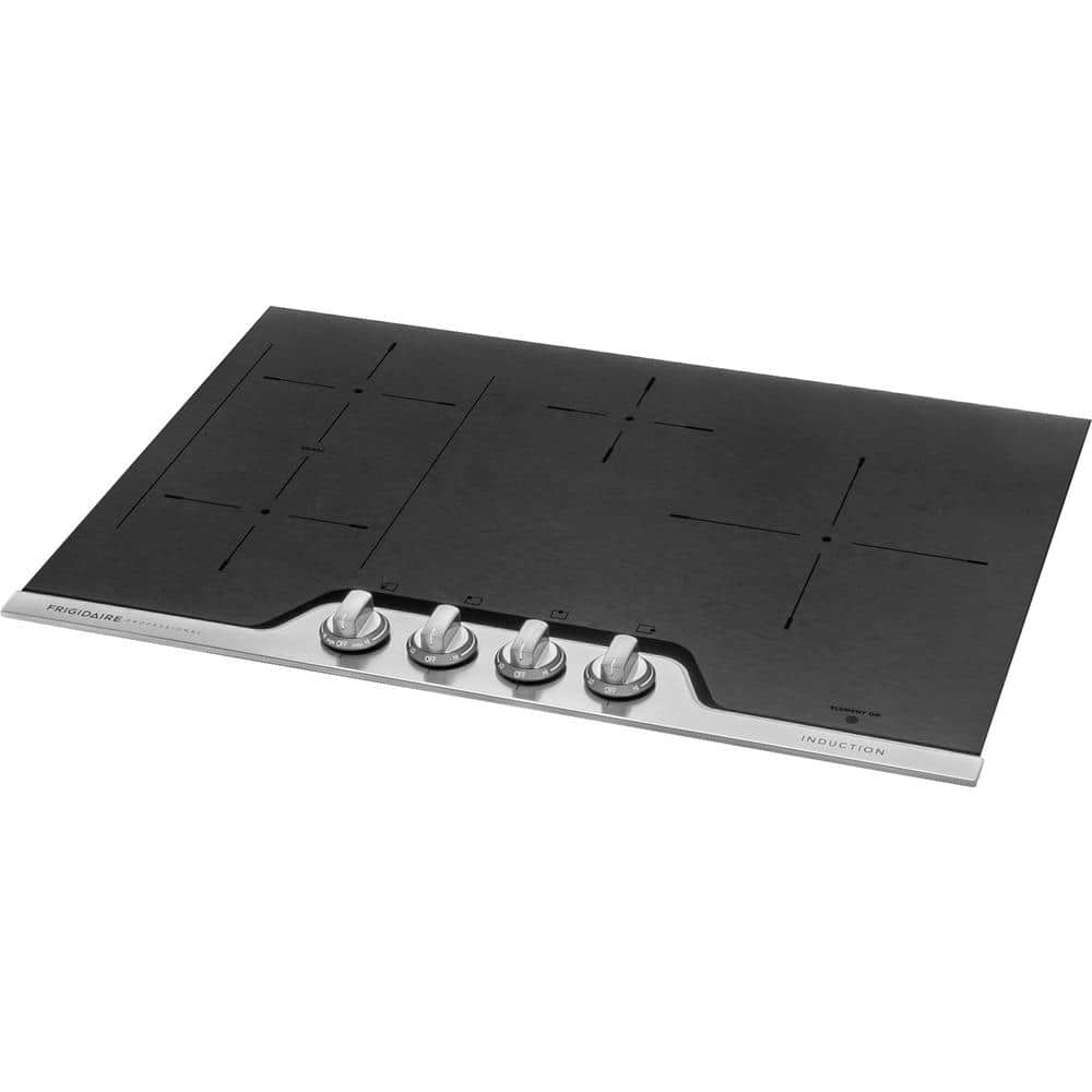 Professional 30" Black Ceramic Induction Cooktop with Stainless Steel Controls