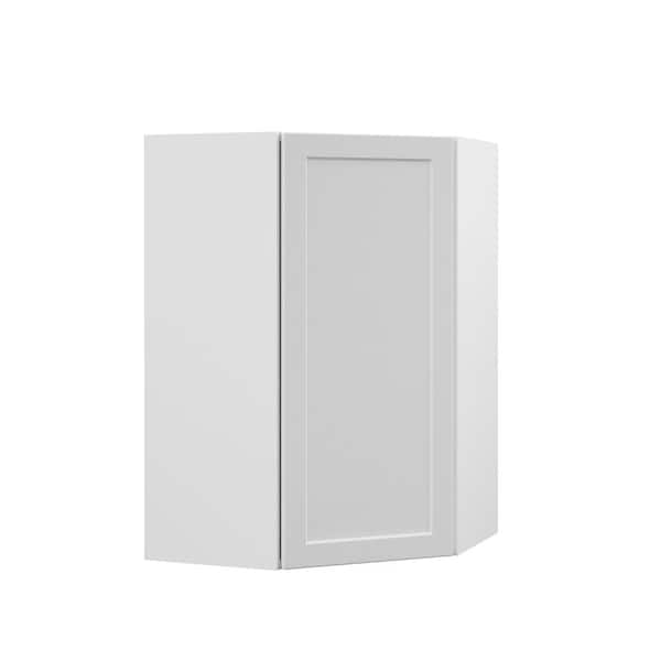 Hampton Bay Designer Series Melvern Assembled 24x36x12.25 in. Diagonal Wall Kitchen Cabinet in White