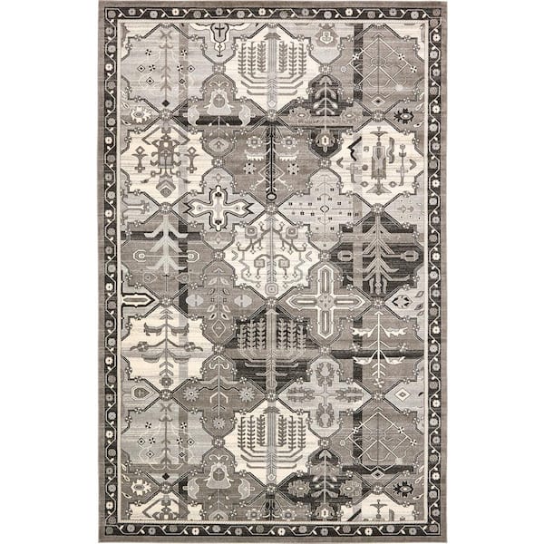 Unique Loom La Jolla Cathedral Gray 10' 6 x 16' 5 Area Rug