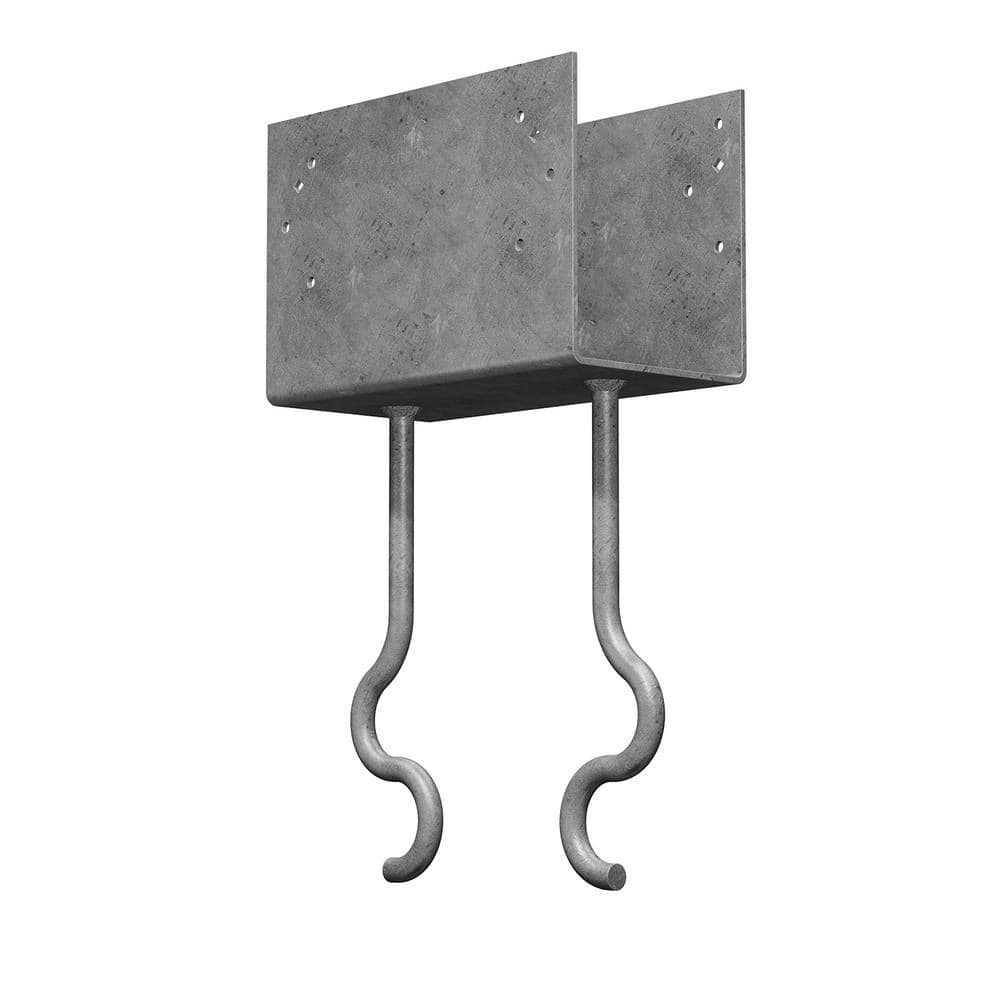 Simpson Strong-Tie CCQM Hot-Dip Galvanized Column Cap for 5-1/2 in. Beam,  with Strong-Drive SDS Screws CCQM5.50-SDSHDG - The Home Depot