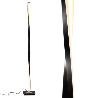Helix 48 in. Black Modern LED Floor Lamp