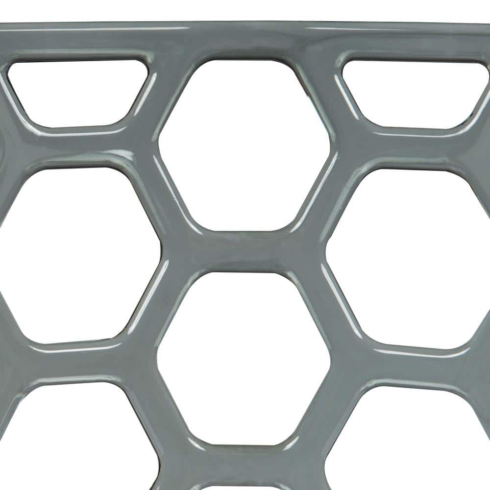 Hexagon Cut-Out Transparent Black Plastic Side Chair