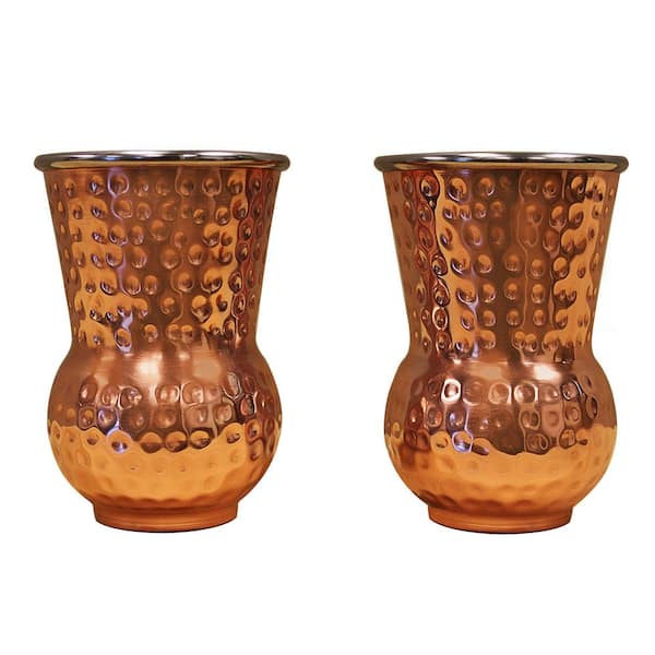 Epicureanist Hammered Copper Whiskey Tumblers (Set of 2) EP-TMBL01 - The  Home Depot