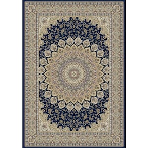 Lawrence Navy 2 ft. x 4 ft. Indoor Area Rug
