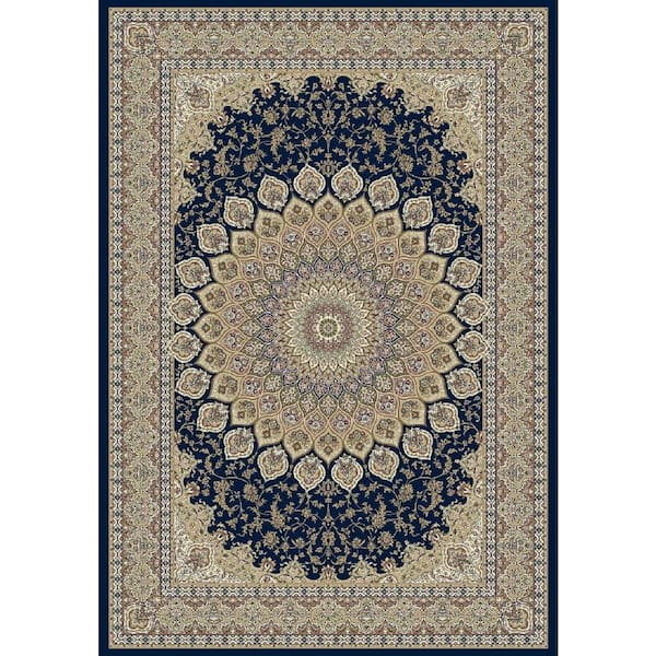 Home Decorators Collection Lawrence Navy  Doormat 2 ft. x 4 ft. Indoor Area Rug