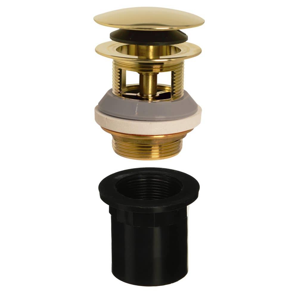 Integrated Overflow Drain 1-1/2 in. NPSM Coarse Thread Tip-Toe Mechanism with ABS Adapter in Polished Brass price history on PriceWatchPro