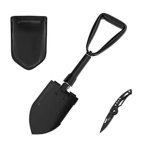 Folding Multi-Tool Shovel, Pickaxe and Saw with Pocket Knife