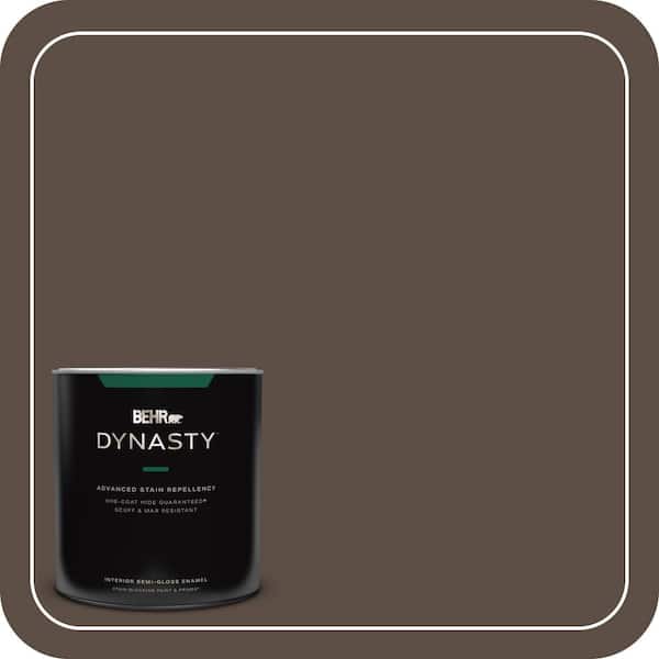 BEHR DYNASTY 1 qt. Home Decorators Collection #HDC-FL15-05 Warm Pumpernickel Semi-Gloss Enamel Interior Stain-Blocking Paint & Primer
