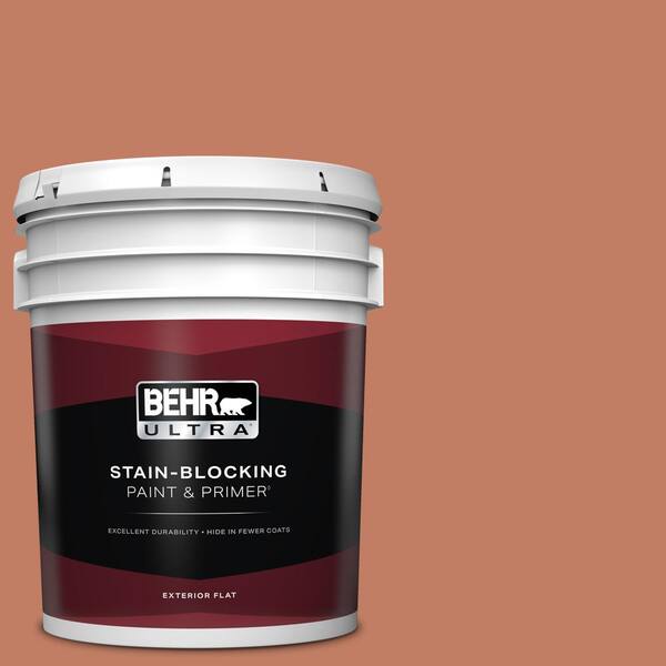 BEHR ULTRA 5 gal. #220D-6 Miami Spice Flat Exterior Paint & Primer