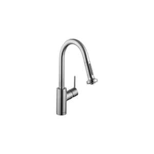 Talis S² Single-Handle Pull Down Sprayer Kitchen Faucet with QuickClean in Stainless Steel Optic