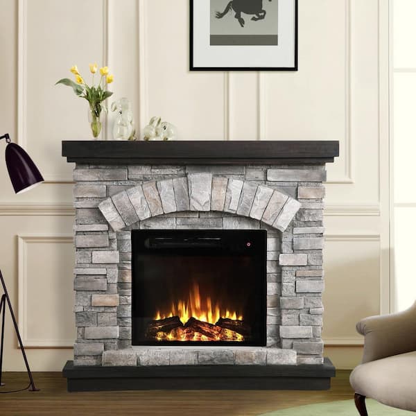 Freestanding Electric Fireplace, Home Depot Fireplaces Indoor
