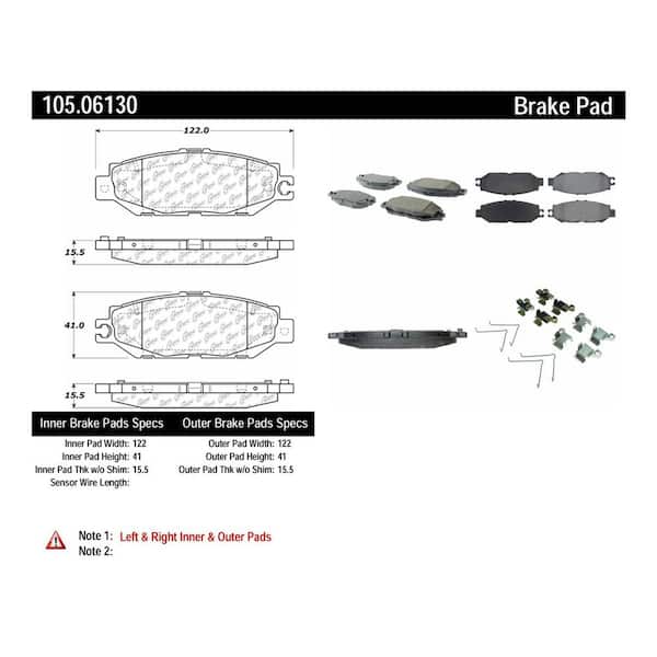 Centric Parts Disc Brake Pad Set 1993-2000 Lexus LS400