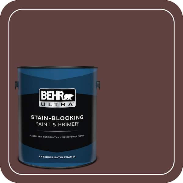 BEHR ULTRA 1 gal. #BXC-21 Chicory Root Satin Enamel Exterior Paint & Primer