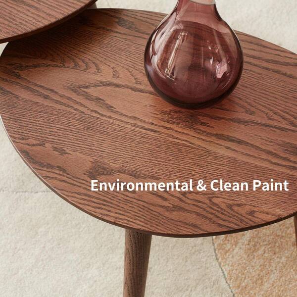 X-TAGE WALNUT 【ROUND L】 Halifax Round Dark Walnut X Base Coffee Table - World Market