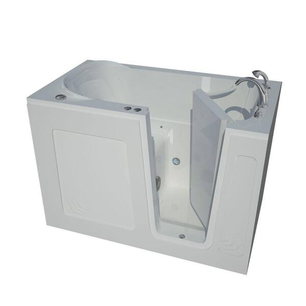 Universal Tubs Nova Heated 4.5 ft. Walk-In Air Jetted Tub in White with Chrome Trim