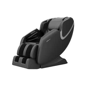 Black Zero Gravity Full Body Massage Chair with Bluetooth Speaker and Casters