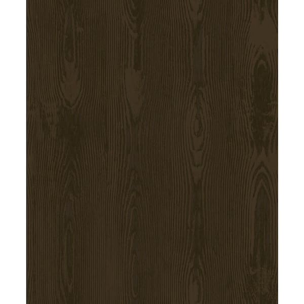Brewster Jaxson Brown Faux Wood Paper Strippable Roll (Covers 57.8 sq. ft.)