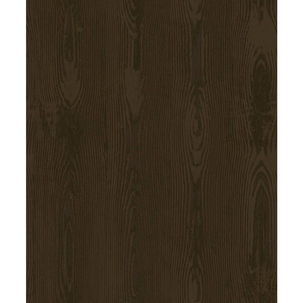 Jaxson Brown Faux Wood Brown Wallpaper Sample