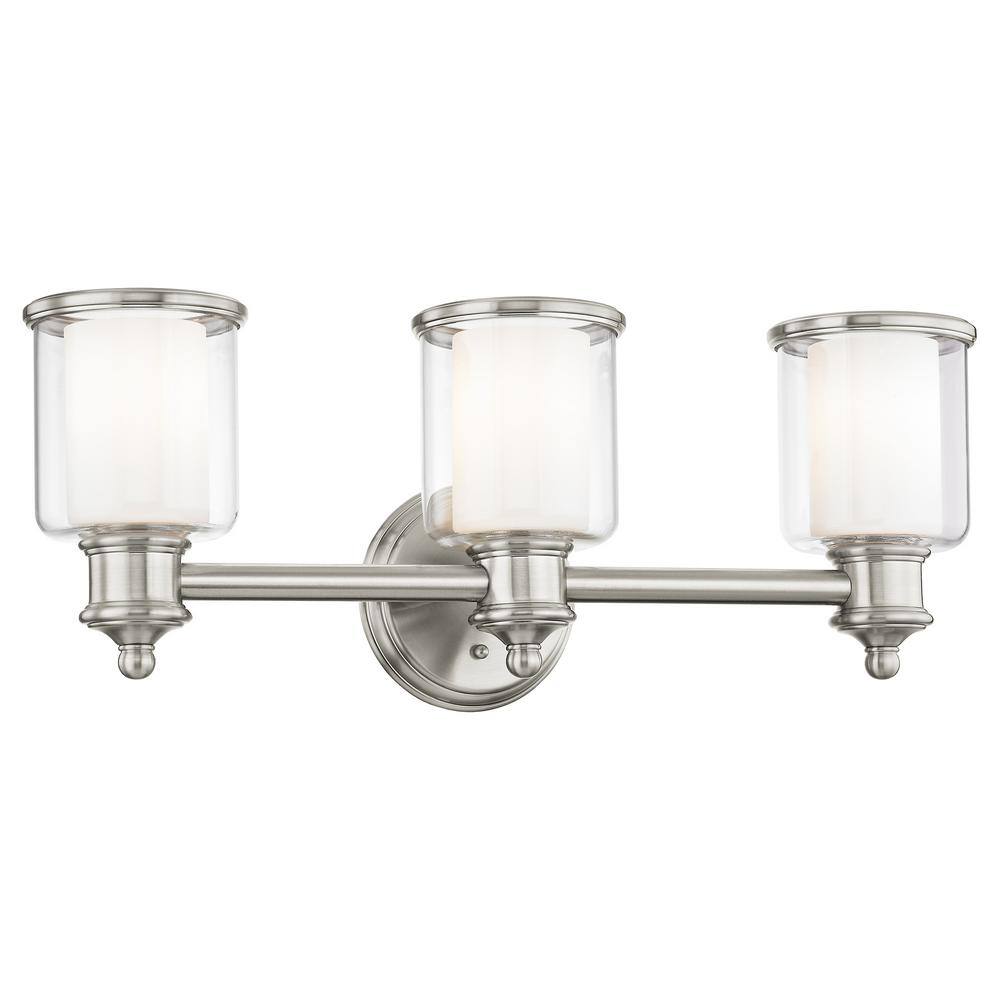 Middlebush Brushed Nickel 3-Light Vanity Fixture