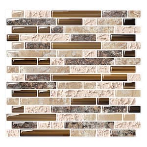 Vinyl Collection Sandstone 10 in. x 10 in. Vinyl Peel and Stick Tile (6.9 sq. ft./10-Sheets)