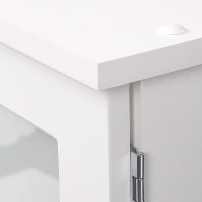 20-1/4 in. W x 24 in. H x 7 in. D Bathroom Storage Wall Cabinet in White