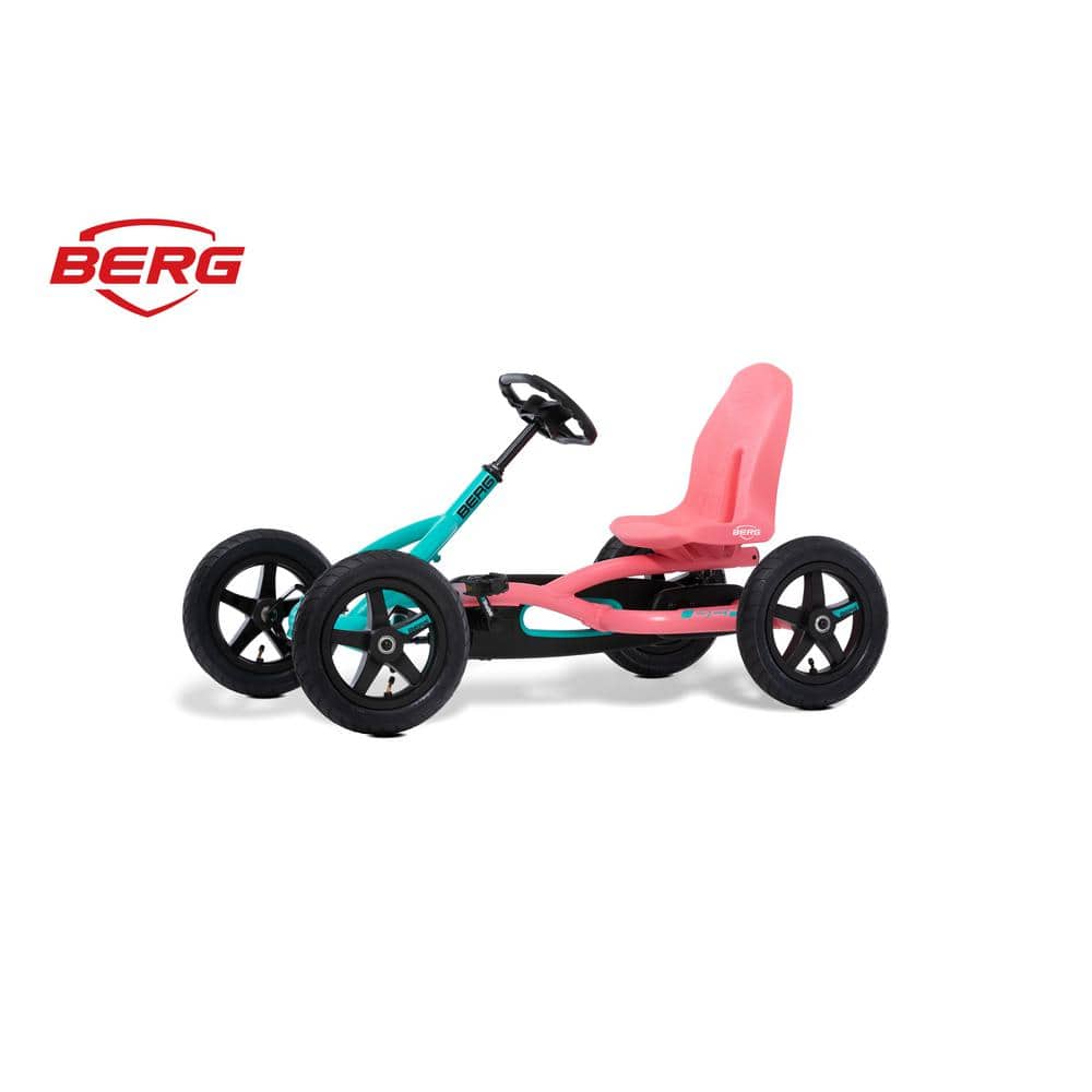 Buddy Lua Pink and Mint Pedal Go Kart with Adjustable Seat