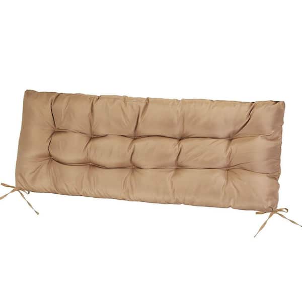 cenadinz 1-Piece Rectangle Outdoor Bench Cushion in Beige Waterproof with 10 in. Strap Length