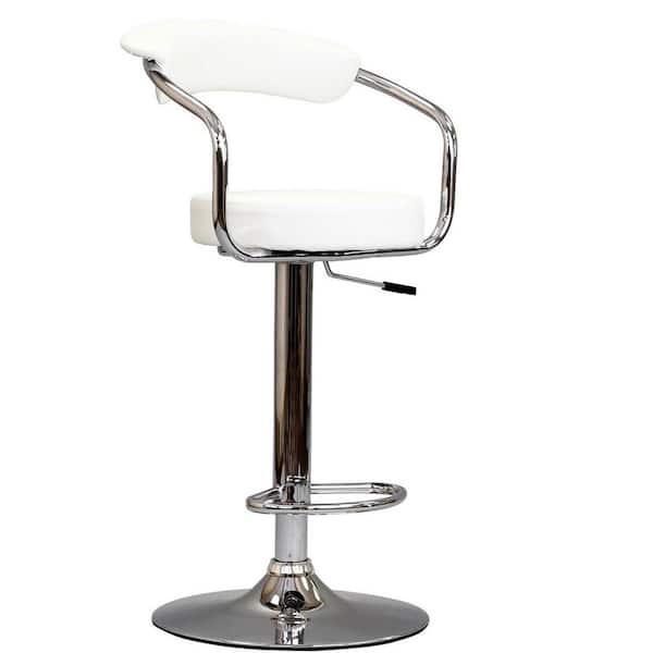 MODWAY Diner 42 in. Bar Stool in White
