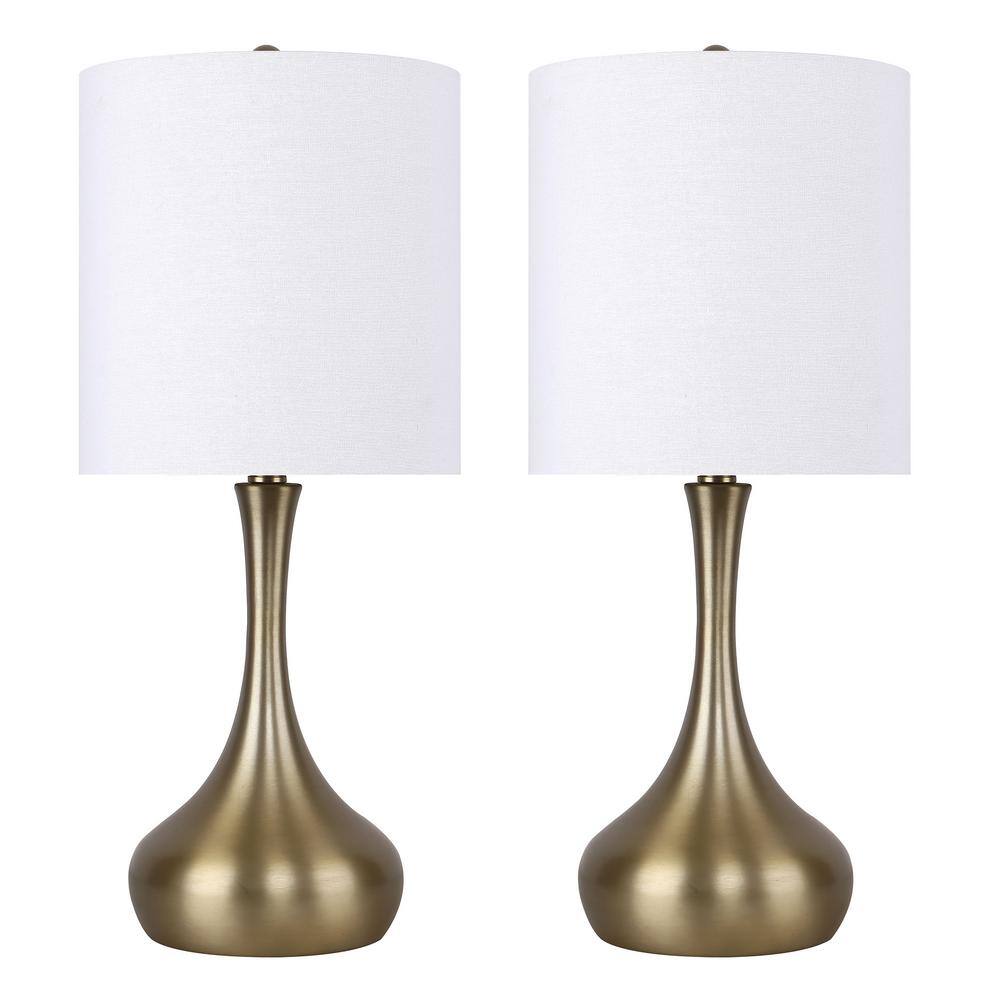 GRANDVIEW GALLERY 23 in. Gold Plated Table Lamps with Vase Design and ...