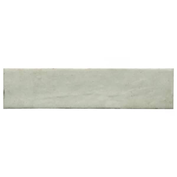 Tribeca Studio Seaglass Mint 2 in. x 10 in. Porcelain Wall Take Home Tile Sample