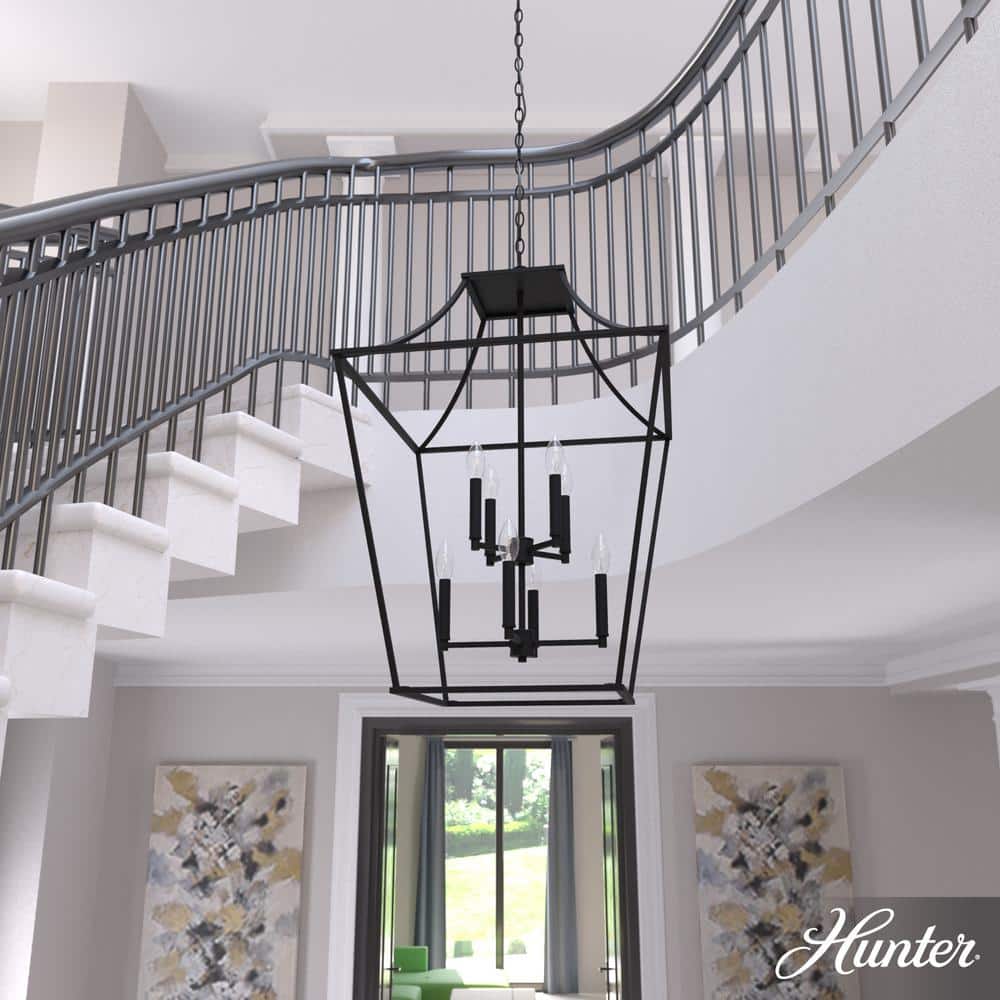 Laurel Ridge Natural Iron 8-Light LED Indoor/Outdoor Lantern Pendant