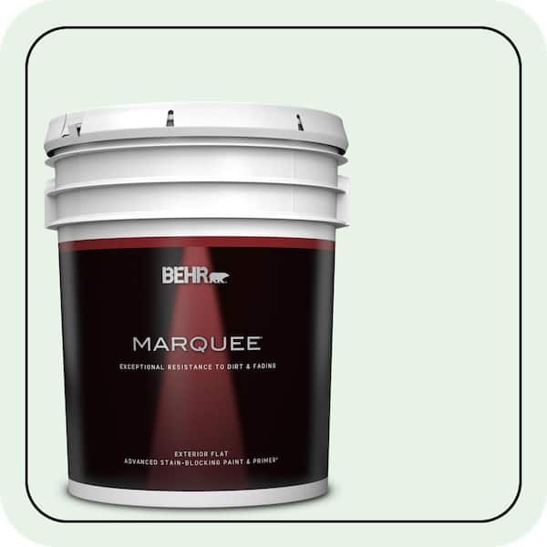 BEHR MARQUEE 5 gal. #470C-1 Mint Fizz Flat Exterior Paint & Primer