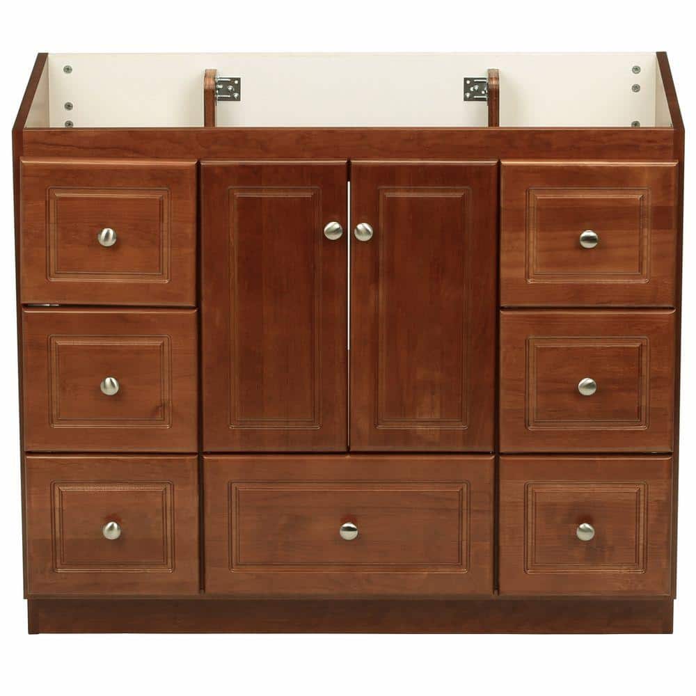 Ultraline 42 in. W x 21 in. D x 34.5 in. H Bath Vanity Cabinet without Top 