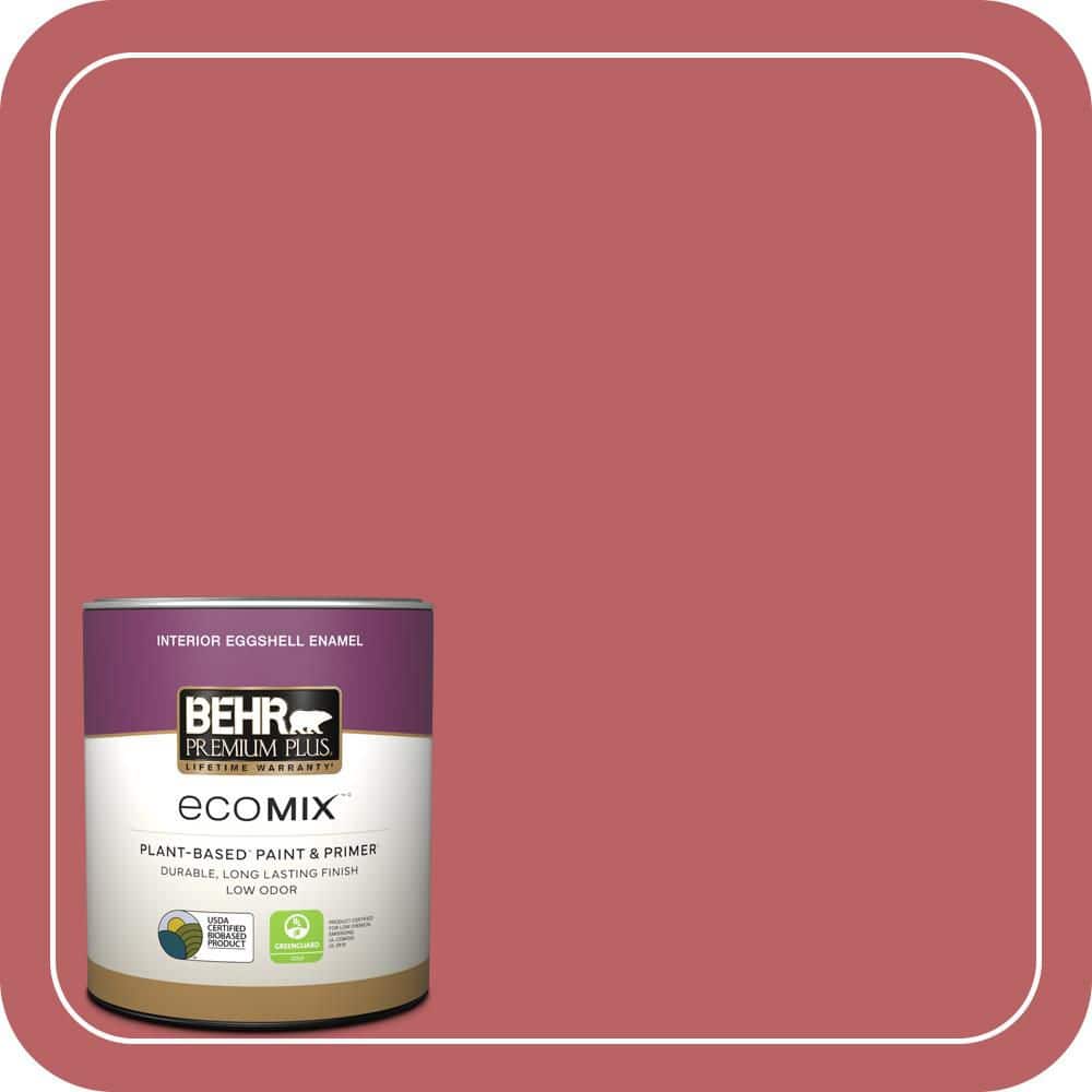 1 qt. #150D-6 Strawberry Rhubarb Eggshell Enamel EcoMix Plant-Based Interior Paint & Primer price history on PriceWatchPro